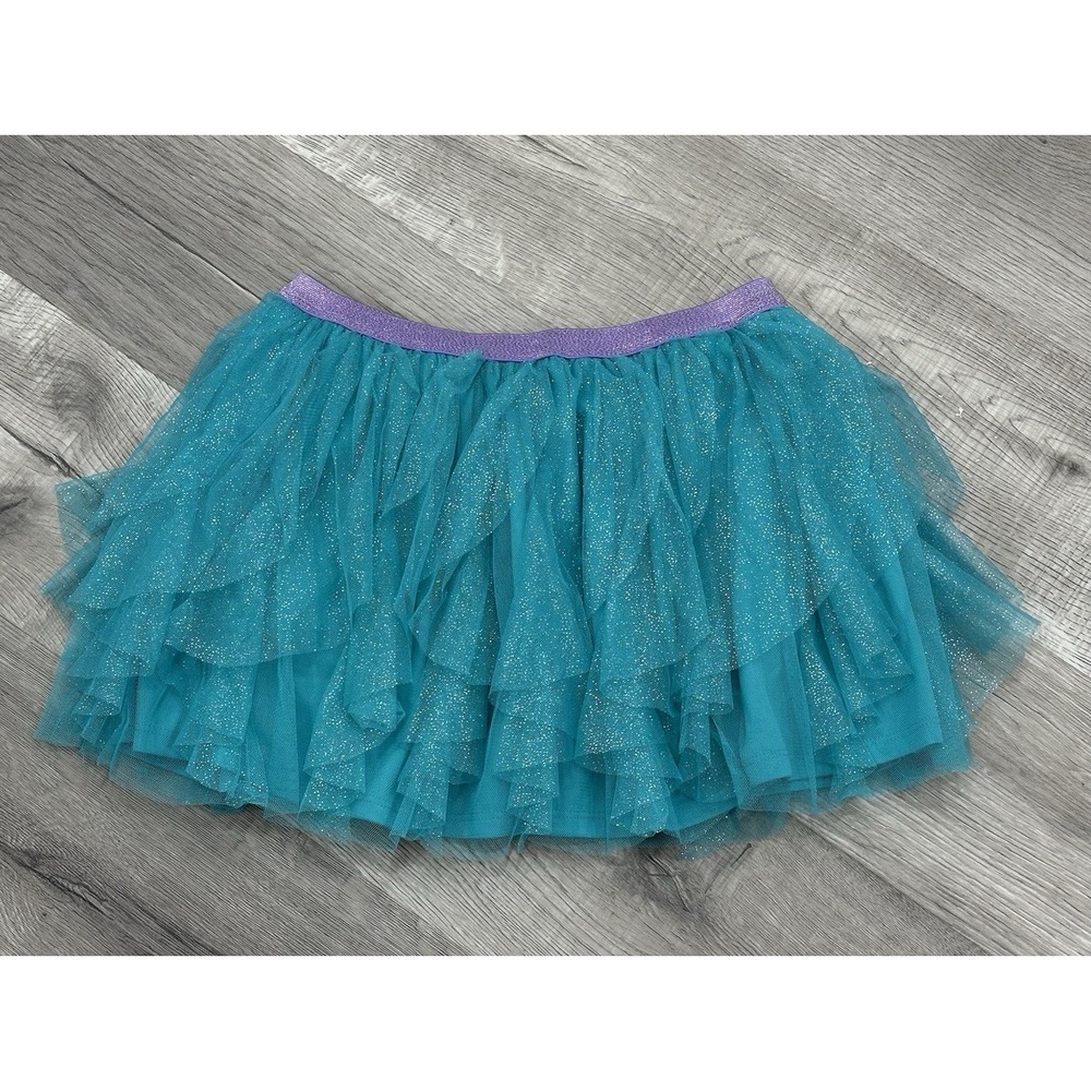 Disney Princess turquoise tutu Ruffle Skort Ariel Little Mermaid Girls XL 14/16